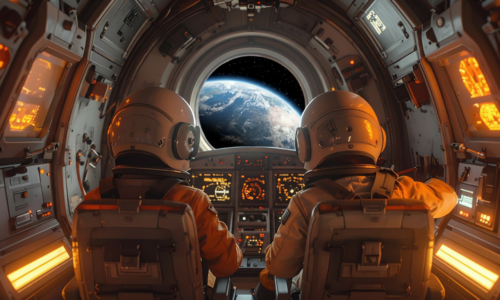 Firefly_Gemini-Flash_Redo-the-image-but-change-the-view-outside-the-window-so-its-the-earth-and-space-471521